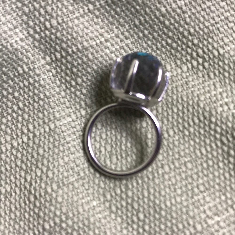 Adjustable Clear Blue Color Changing Ring Silver - image 5